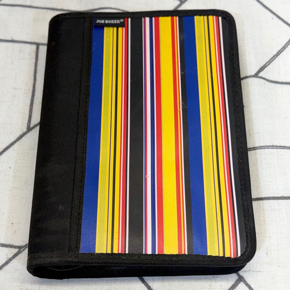 Joe Boxer VTG 2003 Planner Organizer Undated Striped Y2K Smiley Face 6-Ring